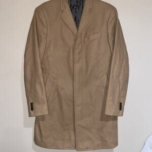Banana Republic Camel Nova Fields Wool & Cashmere Blend Overcoat Top Coat Sz Med